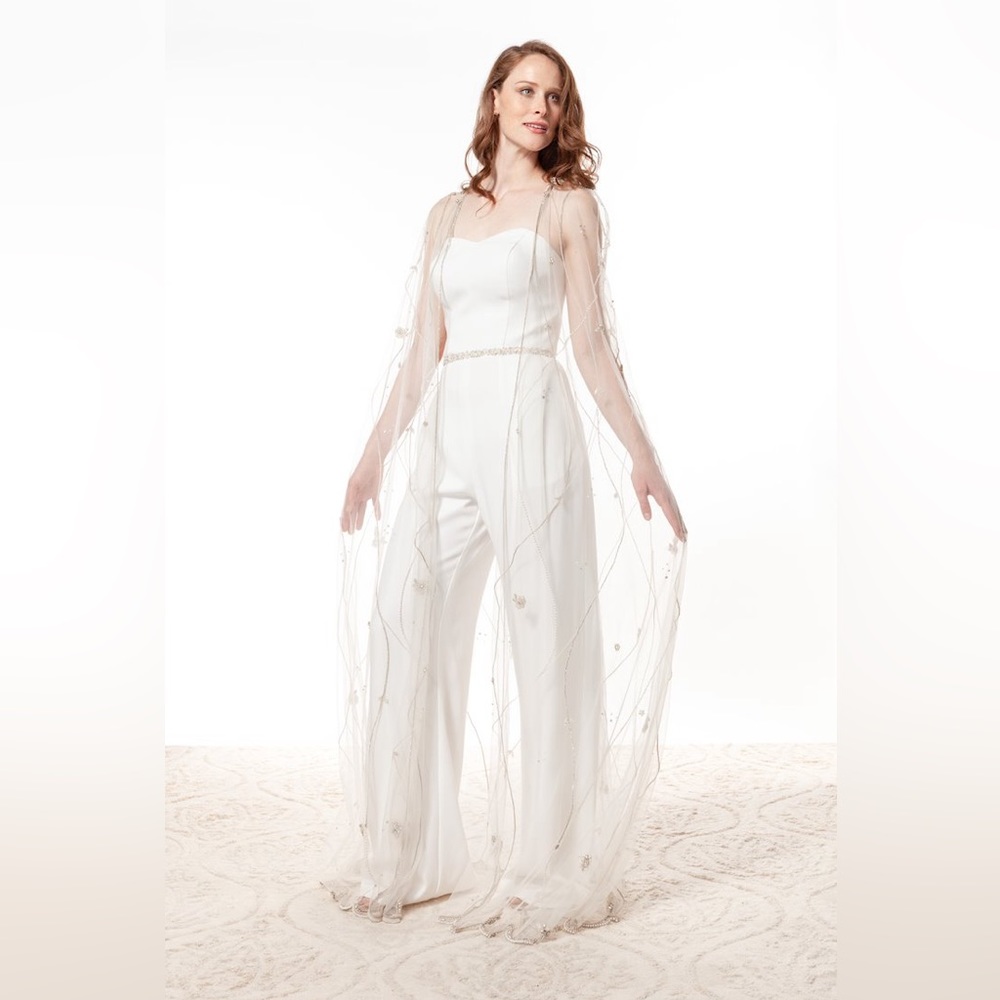 BHDLN Bejeweled Bridal Cape - Worn once! - Picture 11 of 11
